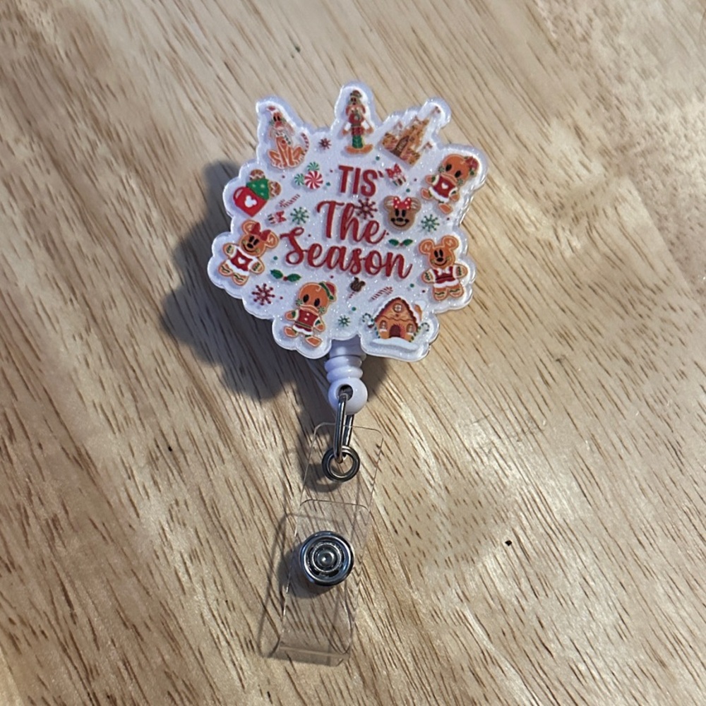 Festive Badge Reel with Gingerbread Design